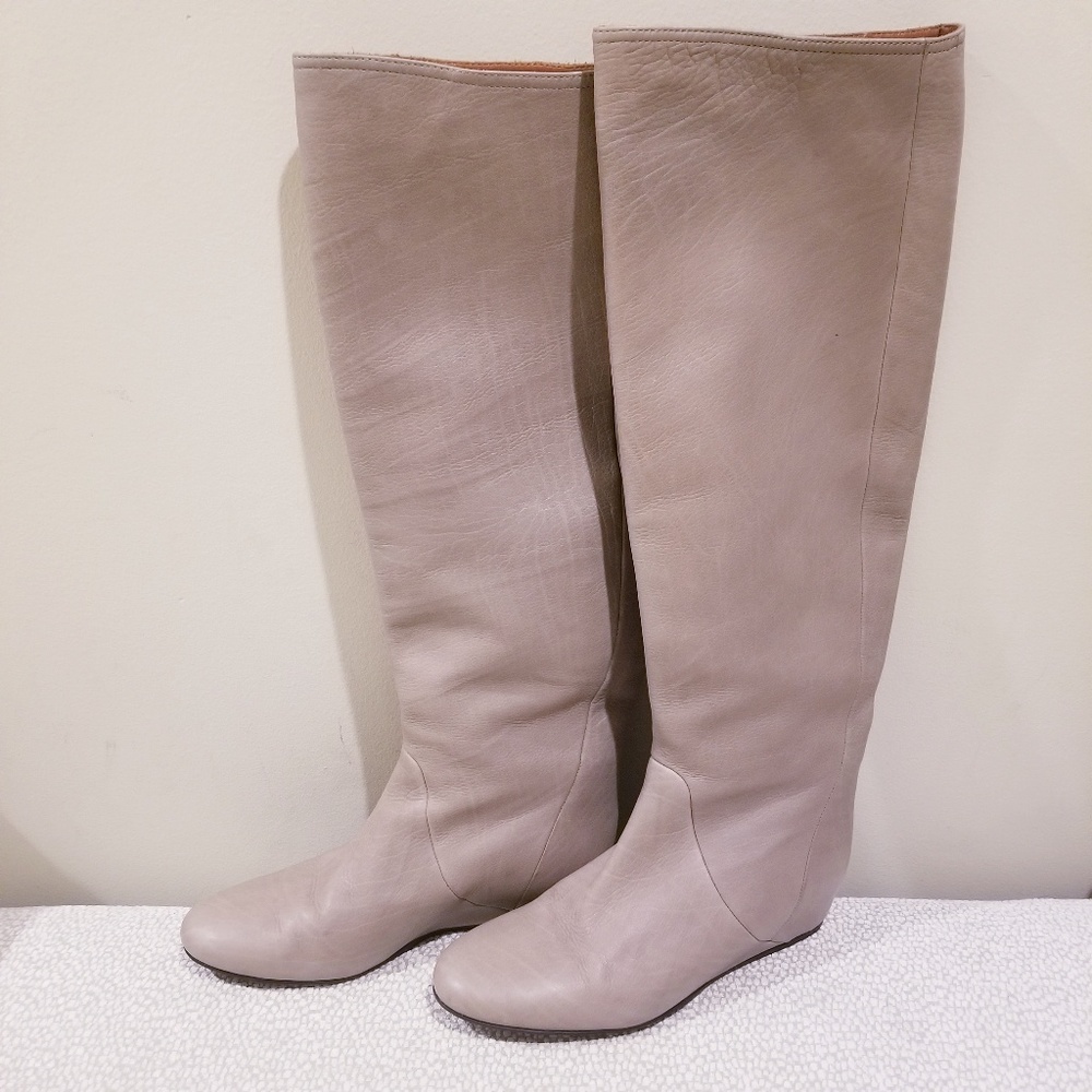 Authentic Lanvin hidden Wedge Heel Boots 6.5 - Picture 1 of 8